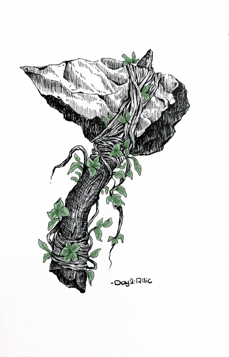 RoaaOY's tweet photo. #inkctober day 2: Relic. https://t.co/AnJLE0rYwr