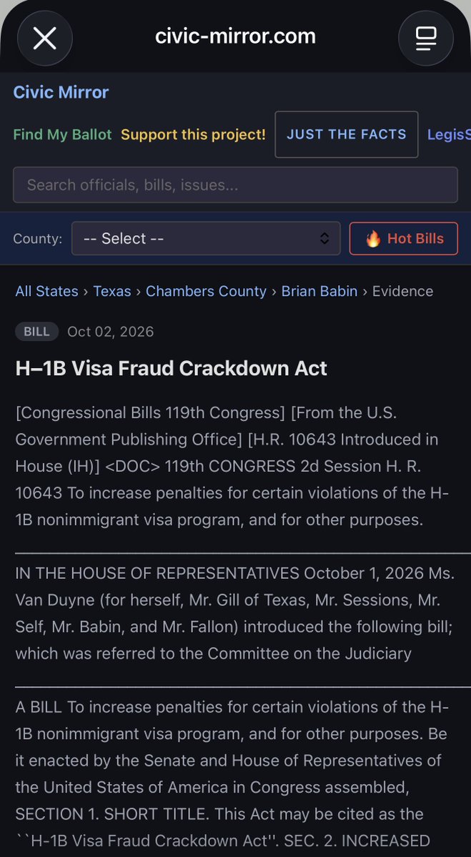 SanDiegoKnight's tweet photo. 🚨 CONGRESS JUST INTRODUCED AN H-1B FRAUD CRACKDOWN BILL.

One penalty:

$5,000 -> $100,000

Another:

$35,000 -> $250,000

And employers found responsible for serious violations could face H-1B debarment lasting 5 or even 10 years.

Rep. Beth Van Duyne introduced the H-1B Visa Fraud Crackdown Act with five cosponsors.

The bill also dramatically increases penalties for immigration document fraud.

The $100,000 H-1B fee is being fought in court.

This is different.

This $100,000 penalty would be aimed at employers that actually violate the H-1B rules.

https://t.co/ufzCxAYlWT