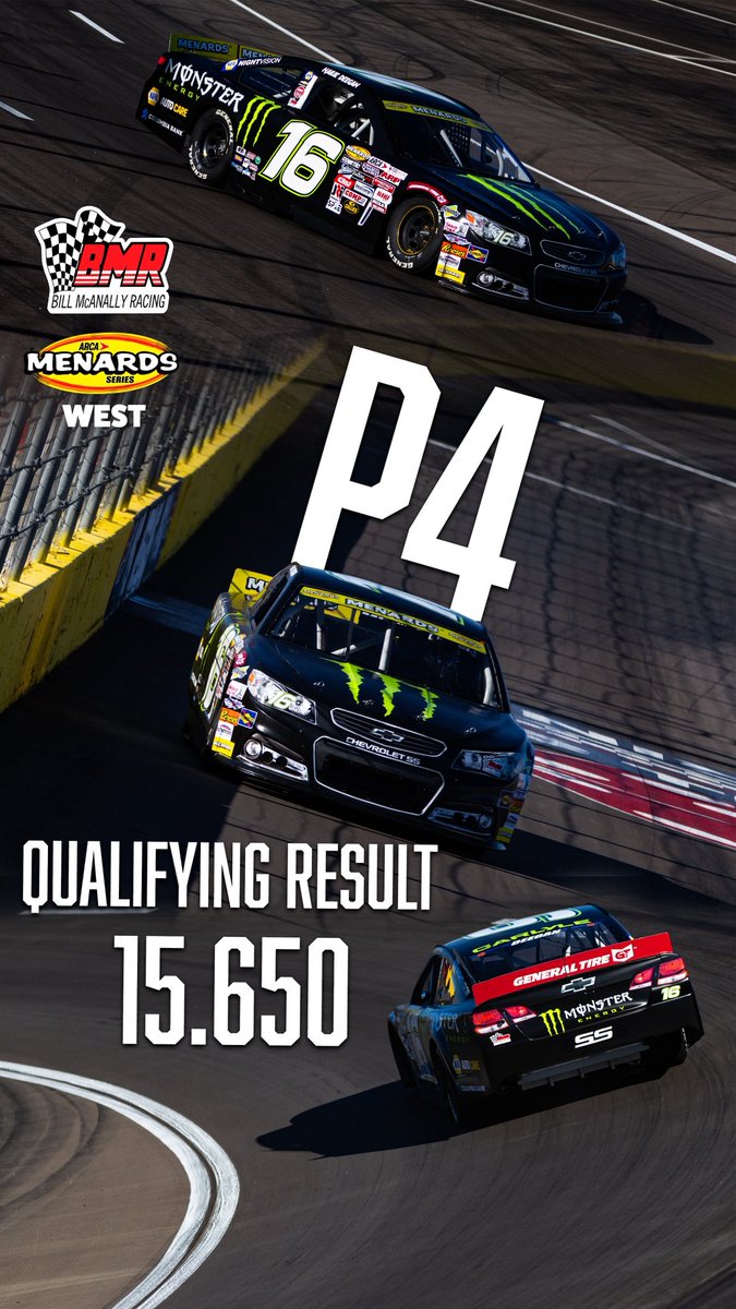 BMR_NASCAR's tweet photo. Qualifying Results from The Bullring at @LVMotorSpeedway.
@HailieDeegan: P4, 15.650
@Mason_Massey: P6, 15.733
@RacingCancilla: P9, 15.765
@ARCA_Racing | #KyleBuschClassic https://t.co/I0YjOqrClz