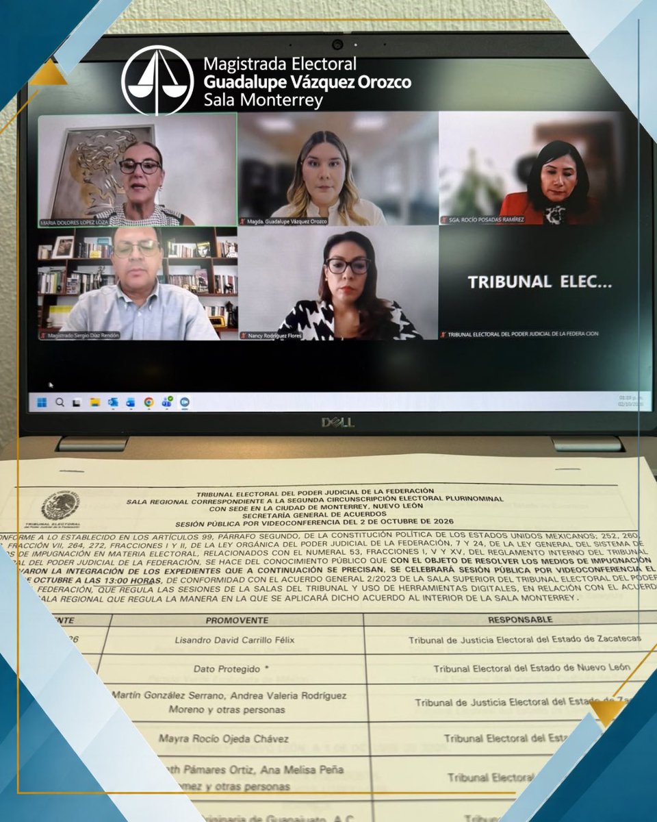 lupittavo's tweet photo. Hoy llevamos a cabo la sesión pública por videoconferencia, reafirmando nuestro compromiso con una justicia electoral cercana y transparente.

#JusticiaElectoral #SesiónPública #Democracia #TribunalElectoral https://t.co/BlMOl1HLd0