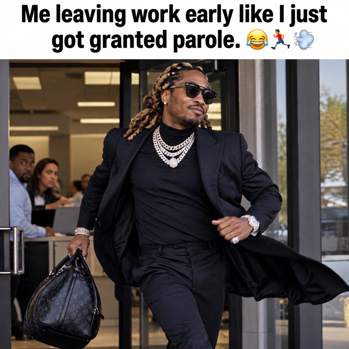 FutureMemes123's tweet photo. #Future #FutureMeme #LeavingWorkEarly #EarlyRelease #Freedom #ClockedOut #WorkHumor #FridayFeeling #OuttaHere #WeekendMode ππ¨ https://t.co/1BgYwUNe1W