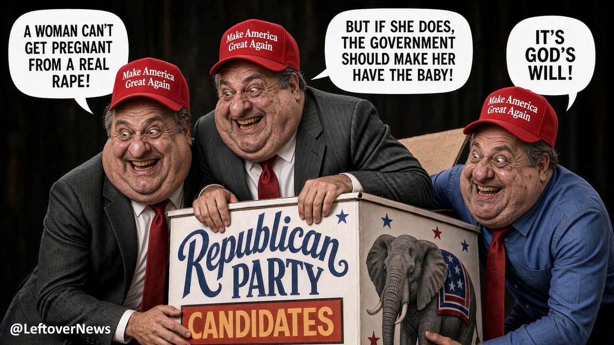 LeftoverNews's tweet photo. @cwebbonline Republicans pretend to be Pro-Life but are really #ProRape https://t.co/1N0B7g7ISO