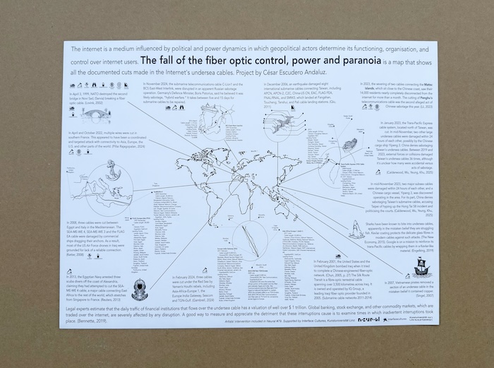 _neural's tweet photo. New Neural issue #79, Tactical Publishing (postscript) + extra: the artist’s poster “The fall of fiber optic control, power and paranoia” by Cèsar Escudero Andaluz.
> https://t.co/Yvt0B2OiYO

#neuralmagazine #digitalcultures https://t.co/kbqS0n39qq