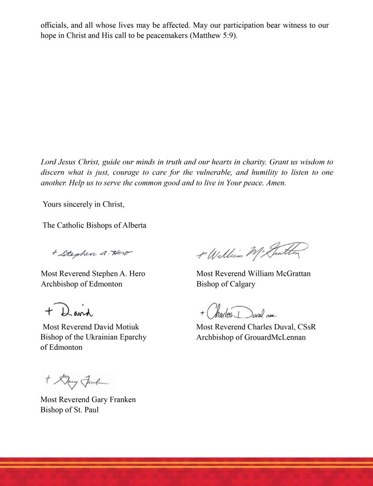 cssalberta's tweet photo. Alberta's Catholic bishops have issued the following letter https://t.co/ENREzjw3La