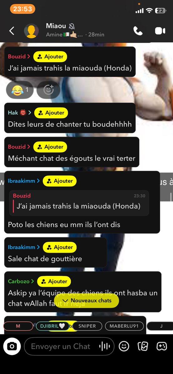 Blanka93300's tweet photo. Mdrrr j’ai été ajt dans un groupe pour faire les chats wtf https://t.co/WwXV7kMEIG