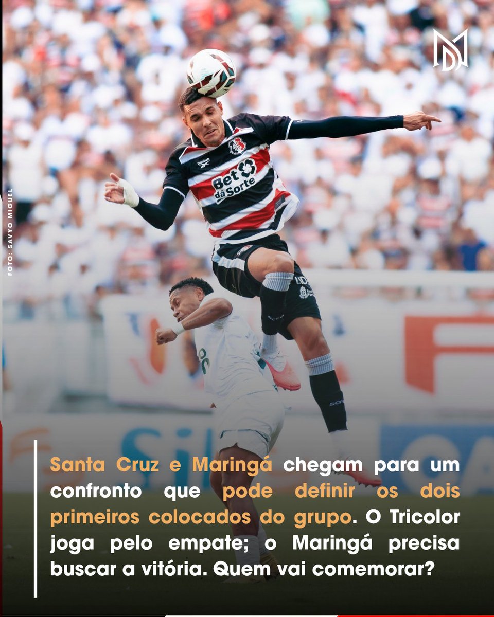 nacoesdoarruda's tweet photo. O Santa Cruz chega com 10 pontos e precisa de apenas um empate para garantir a vaga na Série B. O Maringá tem 7 pontos e também está diretamente envolvido na disputa. A Arena será palco de uma decisão que pode definir o futuro dos dois clubes. Promessa de emoção do início ao fim! https://t.co/ixrLFggllc