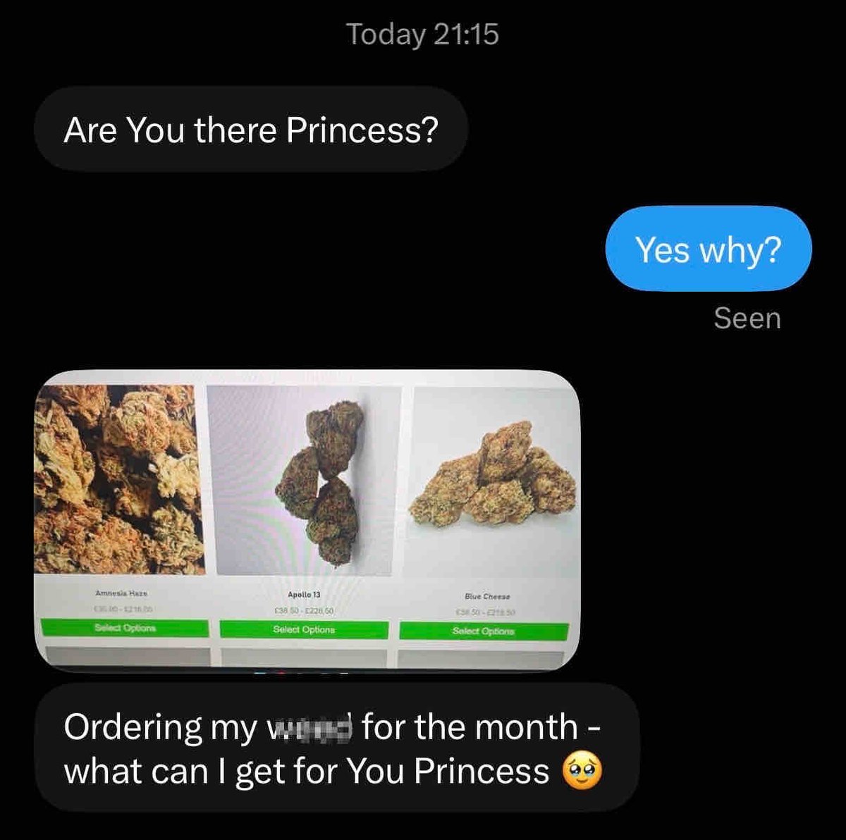 UrgirlCnah's tweet photo. I’m not above bribery. Cash works, but the Devil’s lettuce is also accepted. https://t.co/gelrRmcaac