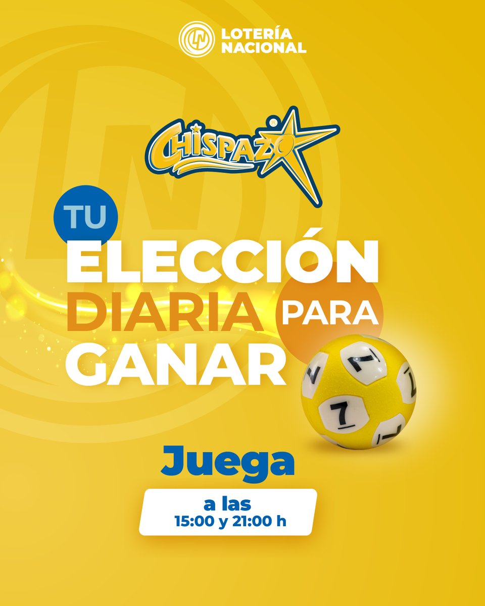 lotenal's tweet photo. ¡Tu momento puede ser hoy con #Chispazo! 🌟
Con dos sorteos diarios y un premio que siempre se reparte, las posibilidades están a tu favor. 🤩
¿Ya tienes tu boleto? 🤑
📲 Juega en línea 👉🏽 https://t.co/ut1tGrljio
📍 Encuentra tu punto de venta 👉🏽 https://t.co/L5Do6zGQdd https://t.co/9VB8I2P8pQ
