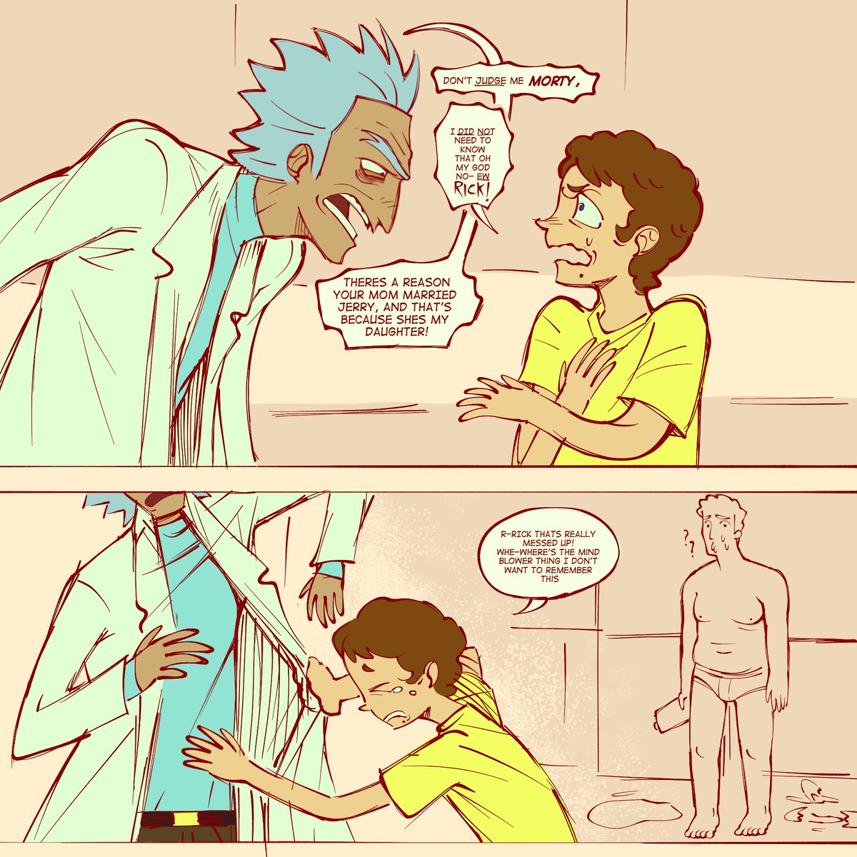 FogFungus's tweet photo. I dont really gaf about jerrick  i just wanted to draw jerry and morty whatvs https://t.co/BYd8VQkNhQ