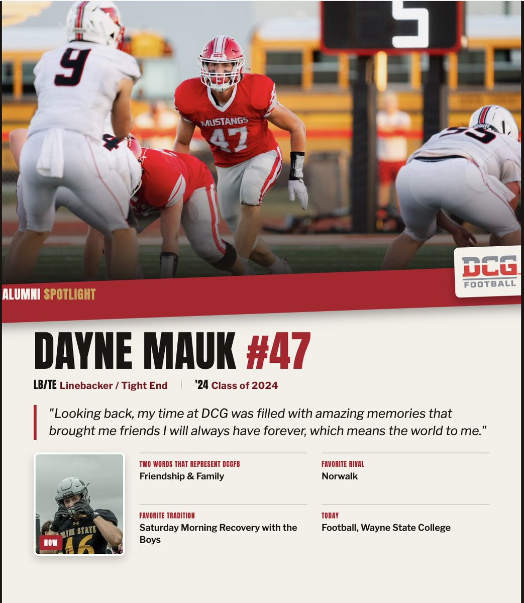 dcgfootball's tweet photo. Pre-Game Spotlight! Dayne Mauk - 2024 https://t.co/h9jLobCDAa