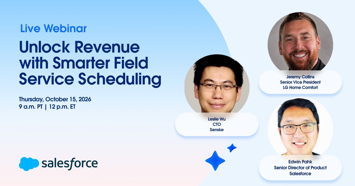 ServiceCloud's tweet photo. 44% of field service organizations are losing revenue to bad scheduling. 📉

That isn't a staffing problem. It's a dispatch problem. 

Senske, LG Home Comfort, and @salesforce break down autonomous scheduling in this webinar: https://t.co/5ChTYh961v https://t.co/djV7fcxXsv