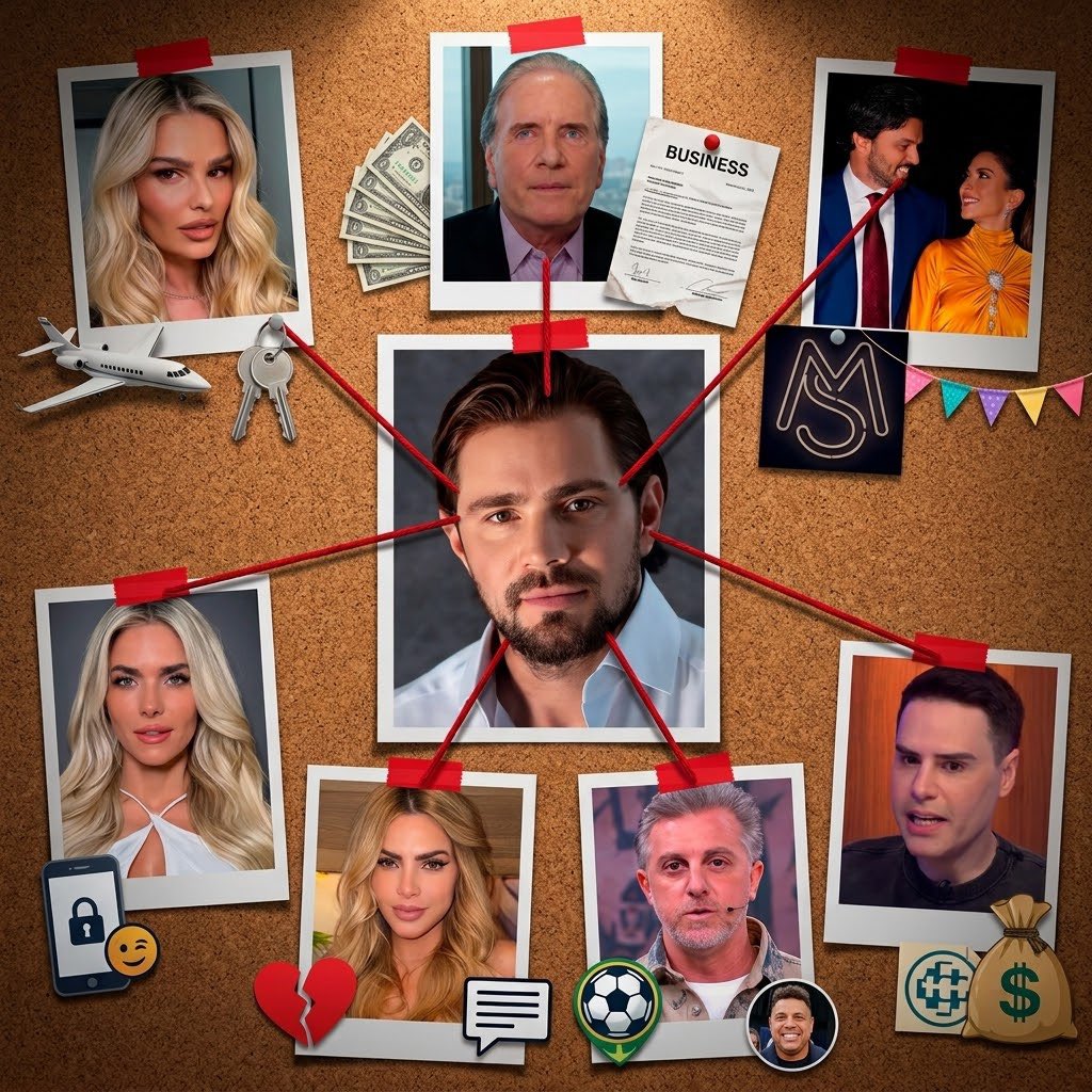 viroufesta's tweet photo. O celular do ex-banqueiro Daniel Vorcaro virou o terror das celebridades!📱💥 Nas conversas reveladas pela Polícia Federal, tem Yasmin Brunet pedindo jatinho, apartamento emprestado e até festa de aniversário. Roberto Justus implorando por dinheiro para salvar sua empresa e ainda levando um puxão de orelha de Vorcaro. Fábio Faria (marido da Patrícia Abravanel) morrendo de medo de vazar a festinha privada com 120 mulheres organizada no Madame Satã. Monique Alfradique era o contatinho secreto de Vorcaro, que salvou o número dela na agenda como “Alan do TI” para ninguém desconfiar. Erika Schneider trocou mensagens cheias de afeto, mas depois veio a público jurar que não fazia ideia de quem ele era. Luciano Huck teve três anos de papo, incluindo planos frustrados de colocar Ronaldo Fenômeno na presidência da CBF. Luiz Bacci e perfis de fofoca recebiam pagamentos milionários para detonar o Banco Central na internet. Será que ainda teremos vazamentos de outros contatinhos famosos de Vorcaro?👀