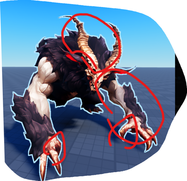 Secret3db's tweet photo. This is 1000% ai - They uploaded roblox import, you can see missing thumb, (tripo, meshy project texture from image and interpret rest if i recall) as you can see from the image he sent its distorted. Also inconsistent proportions and forms throughout!! 

Do not fw this guy or hire - UNLESS he proves its not ai rn unfollow wtv