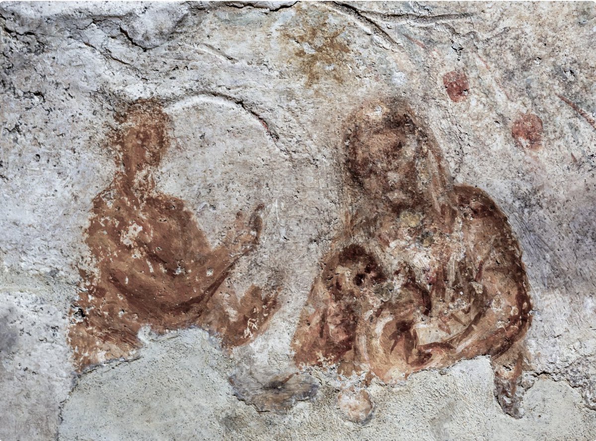 CforCatholics's tweet photo. The oldest depiction of the Virgin

"Considered the oldest in the world, the image has been dated to the beginning of the 3rd century (230-240). The painting represents the Virgin and Child and a prophet who points to a star above the Virgin’s head.

This character can be identified with the Old Testament prophet Balaam, who predicts the coming of Christ." Source: https://t.co/4m9upjfvHl
