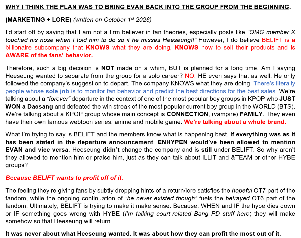 grandenoo's tweet photo. 🧵WHY i believe BELIFT's plan IS to bring Heeseung back to the group, from a realistic view on the marketing scheme AND lore POV (my observations)🧛🩸
please take the time to read carefully &amp; lmk if there's logical fallacies or if you agree/disagree with in a respectful manner <3 https://t.co/B5wmhELjyt