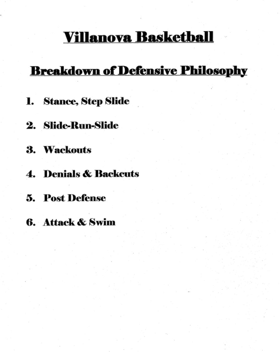 CoachLync's tweet photo. Villanova Basketball defensive techniques. https://t.co/LFeCY2trS5