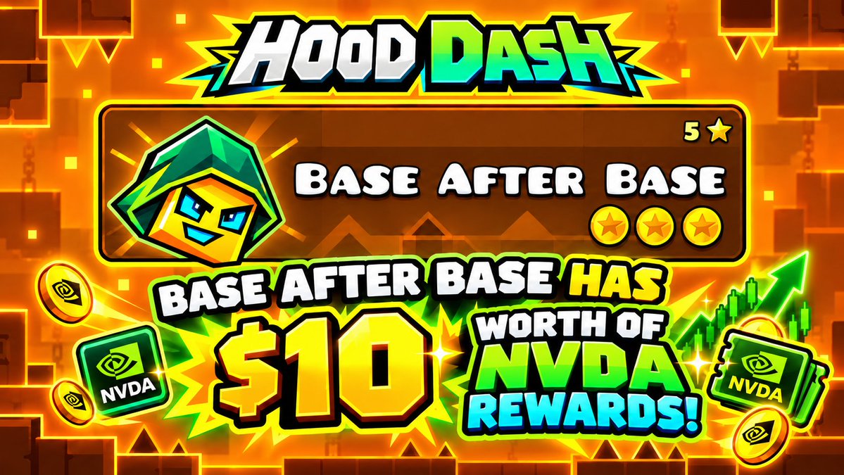 playhooddash's tweet photo. Think you have what it takes to win? We're paying out the following for the first 5 levels in NVDA: 

Stereo Madness $0.50 
Back on Track $1.00 
Polargeist $2.50 
Dry Out $5.00 
Base After Base $10.00

https://t.co/M51NKPTXca https://t.co/lG9V1HPYe6