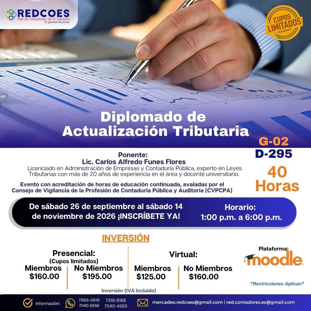 redcoes's tweet photo. 🚨 ¡MAÑANA CONTINUAMOS CON LA JORNADA 2 Y AÚN PUEDES INSCRIBIRTE!
📅 Jornada 2: sábado 03 de octubre
🕐 Horario: 1:00 p. m. a 6:00 p. m.
💻 Modalidad: virtual o presencial
📲 Inscripciones: 7965-0919
#REDCOES #ActualizaciónTributaria #ISR #IVA #ÉticaProfesional #Diplomados https://t.co/DgPWt3iBlM