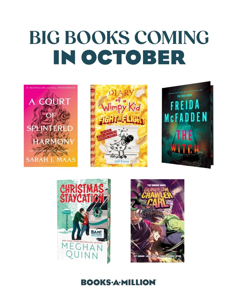 booksamillion's tweet photo. Consider your October TBR officially booked 📚 Here are some of the biggest books hitting shelves this month! https://t.co/IfLwyaZOtR