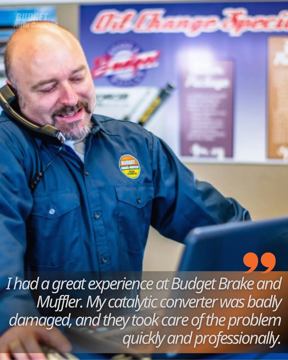 BBMACofficial's tweet photo. ⭐⭐⭐⭐⭐
"I had a great experience at Budget Brake and Muffler. My catalytic converter was badly damaged, and they took care of the problem quickly and professionally."
-Ian
#FixedRight with #CustomerCare
#BBMAC #SurreyBC #Fleetwood https://t.co/P923nFnMF4
