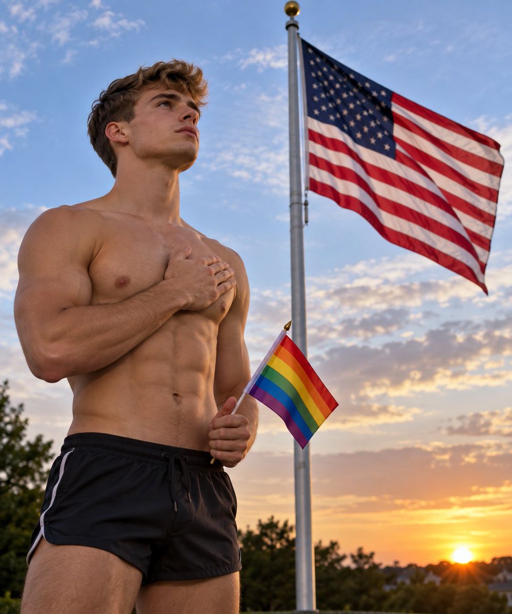 The_Caleb_Con's tweet photo. 🏳️‍🌈 Proud to be gay. 🇺🇸 Even prouder to be American.

The rainbow flag represents one part of who I am. The American flag represents the country I call home, and that means more to me.

Gay. Not queer. Not a political identity. Just an American who happens to be gay. 🇺🇸🏳️‍🌈 https://t.co/rzqzbWGUQC