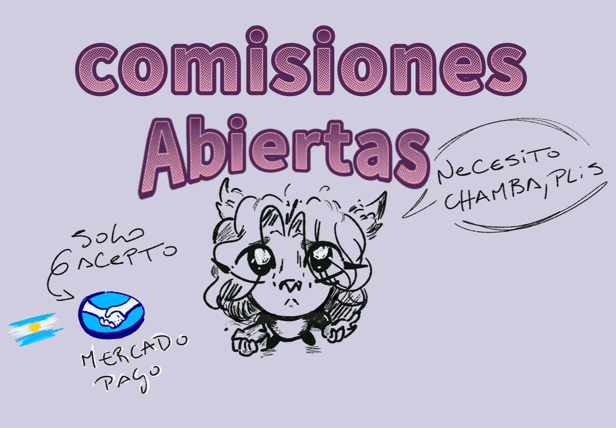 Trixlunaa's tweet photo. En el día de ayer ABRÍ COMISIONES|| SOLO PARA ARGENTINA 🇦🇷

EU EU EU🫵🏻 SI eres de argentina cómo yo y estás interesado en hacer una comisión o no sabes dibujar puedes mandarme DM privado para negociar ((Los precios son accesibles)) https://t.co/xlWAHP3GRE
