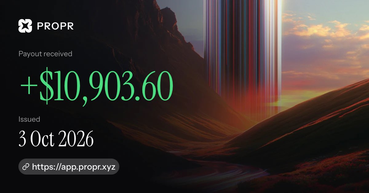 ViLETendencies's tweet photo. Just got paid $10.9K in under an hour with @ProprXYZ 

That puts me at around $70K in lifetime payouts from them, and honestly the payouts have been averaging about an hour.

If you’ve been thinking about trying them, take this as your sign https://t.co/XT4YSwpCOo