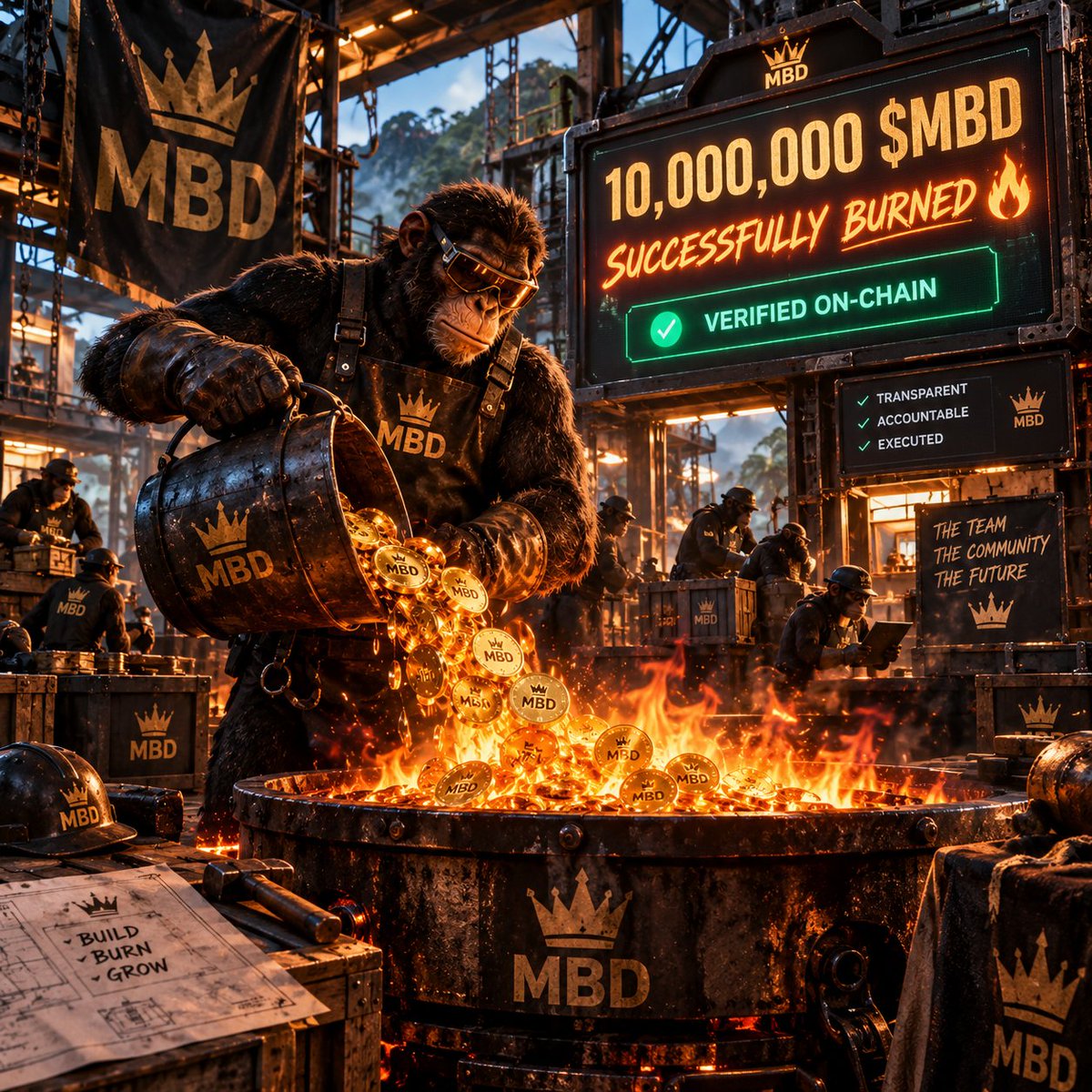 bmax708's tweet photo. Despite unexpected issues, the team stayed transparent and delivered: 10M $MBD burned!
Everything verifiable onchain. Transparency, accountability, execution. 🐒🍔
Solid team 💪 @The_MBD_Troop
Verify on Solscan https://t.co/9SajSFPCCb https://t.co/8A4uJ2fxS2