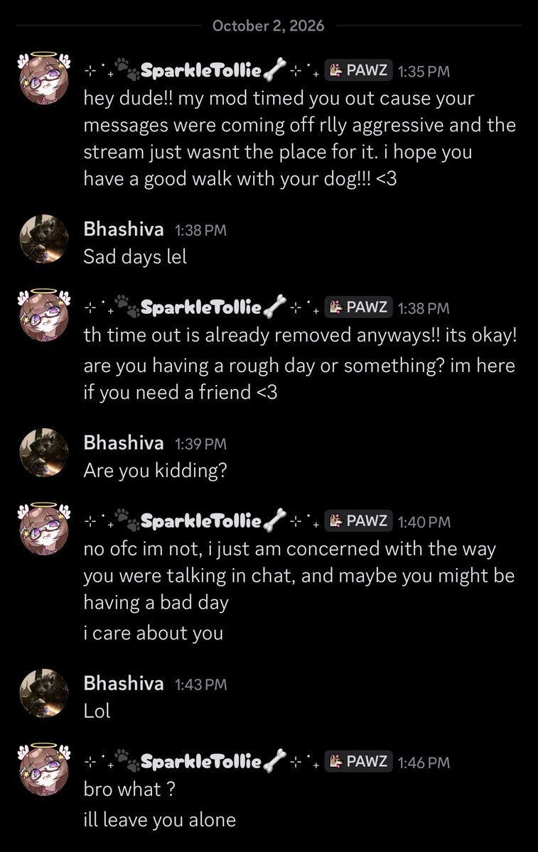 SparkleTollie's tweet photo. WEIRDO ALERT ON TWITCH !!! 

Don't be this guy who spends thousands on vtubers, talks terrible about his girlfriend in chats, and acts crazy when drunk. I regret becoming friends with this guy-

I've seen him in all my friends chats and im setting out a big warning to just ban him and dont let him gift you subs, throne gifts, etc. because this behavior is insane.

I legit asked him if he was okay cause he was acting insanely aggressive and rude in my chat today, and he reacted THIS way