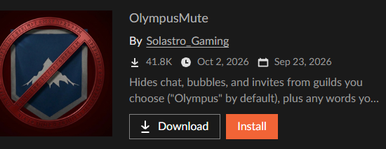 0GuardianAngelz's tweet photo. Olympus mute continues to grow, get frequently updated, and closing in on 45k downloads now.

Big thanks to @SolastroGaming - If I ever run into ya ingame or real life, I'll buy ya a drink! <3 https://t.co/wvkjE87TXZ
