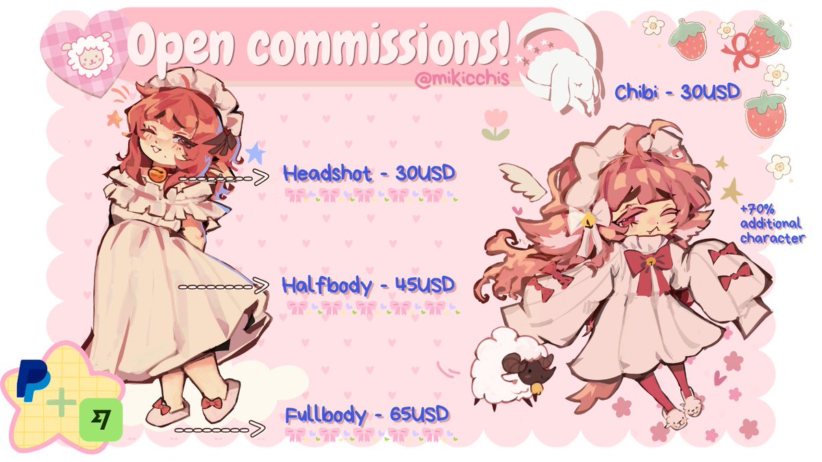Mikicchis's tweet photo. 🐑 COMMISSIONS OPEN! 🐑Drawn by a 100% real sheep (please feed her)

💗Likes &amp;🔄RTs would help me a lot! DM me if you're interested! More info below ↓ https://t.co/SnlhMXW3oU