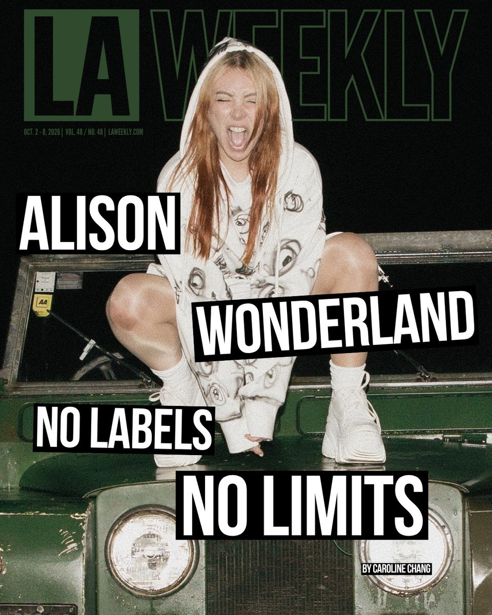 LAWeekly's tweet photo. For Alison Wonderland, slowing down has never really been part of the plan. The Australian-born, Los Angeles-based producer and DJ has spent more than a decade building a career in dance music, while raising two kids, touring globally and running her own label, FMU Records.

Now, she’s entering a new chapter: releasing music entirely independently and reclaiming ownership of her creativity.

“I’ve never been able to own my own music,” she says. “It would be really nice to have ownership of my creativity again.”

That independence comes with pressure, but Alison Wonderland says she knows what she wants, and what she doesn’t. After years of fighting to be taken seriously, she’s still driven by the same restless instinct that has pushed her career forward.

“I’m sick of trying to prove myself. That’s probably my biggest insecurity.”

https://t.co/aXjbllmAK1