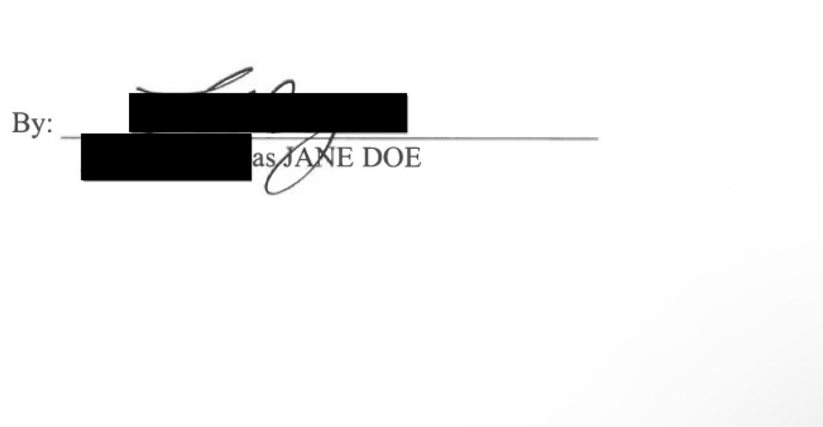 aidannonx's tweet photo. Yeah man, that's definitely not her signature. That’s why she was accidentally uploaded to court documents. It’s some other Cornell tri delt who was a 20 year old sophomore from Birmingham AL that lives in NYC, the odds of which would happen maybe once in 1,000 chapter years https://t.co/Mj4PJmc361