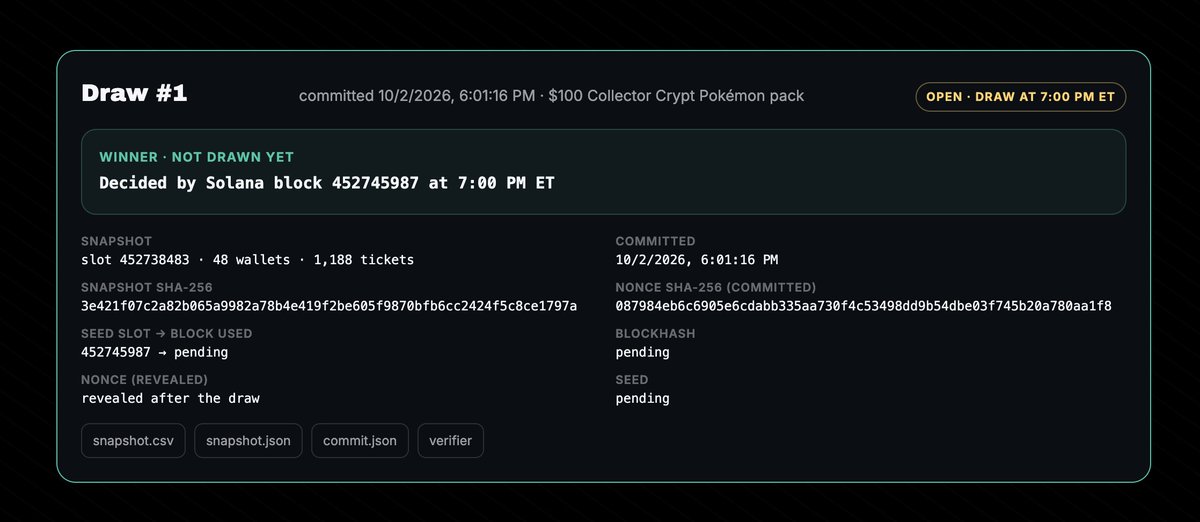 CardCatCards's tweet photo. The official snapshot for the 1st draw is in and the winner will be drawn in less than 1 hour.

If you missed today's snapshot, don't worry. You can still buy $CARDCAT and qualify for tomorrow's draw (and all future draws 😉) https://t.co/yje6yYShJ1