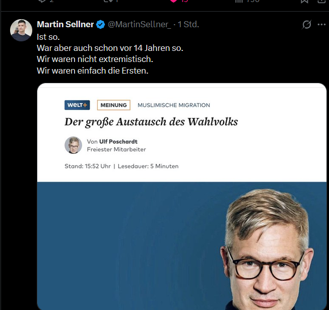 wenig_worte's tweet photo. Das ist es, wofür Poschardt heute steht. https://t.co/wEAGoqHLLA