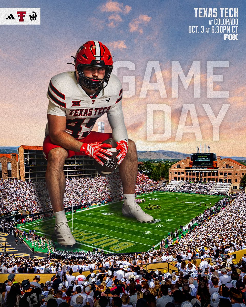 TexasTechFB's tweet photo. It's GAMEDAY in Boulder‼️ https://t.co/A8l8stMhy6