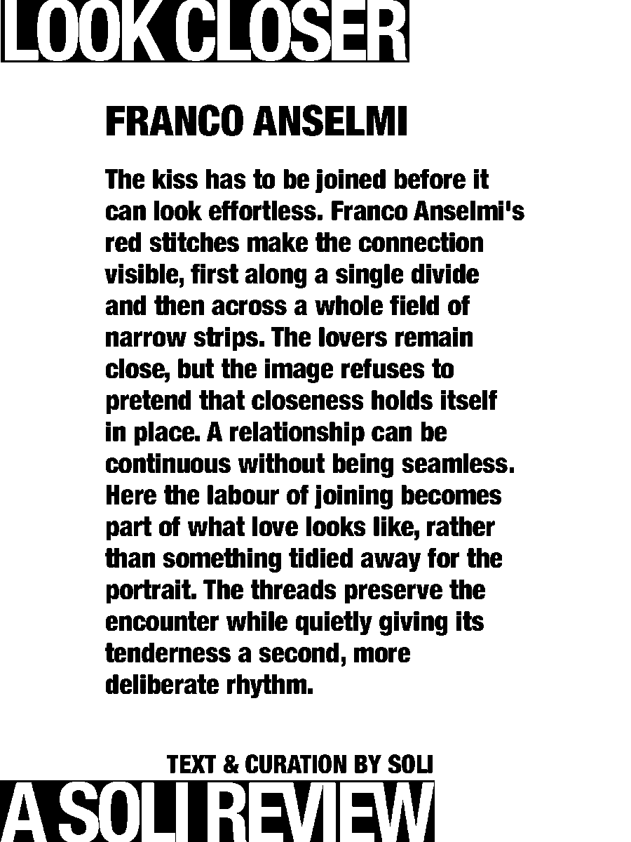 solisolsoli's tweet photo. Love in Stitches · Franco Anselmi https://t.co/8B4KVHMqZG