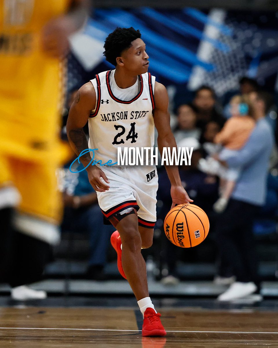 GoJSUTigersMBB's tweet photo. One month away til tip off 🐅

Get your season tickets now at the AAC Ticket Office and online at https://t.co/l1esuF1gWP

#PoundTheeRock | #TheeFamily | #TigerBornTigerBredChampionshipFed https://t.co/j6HWGwVaIo