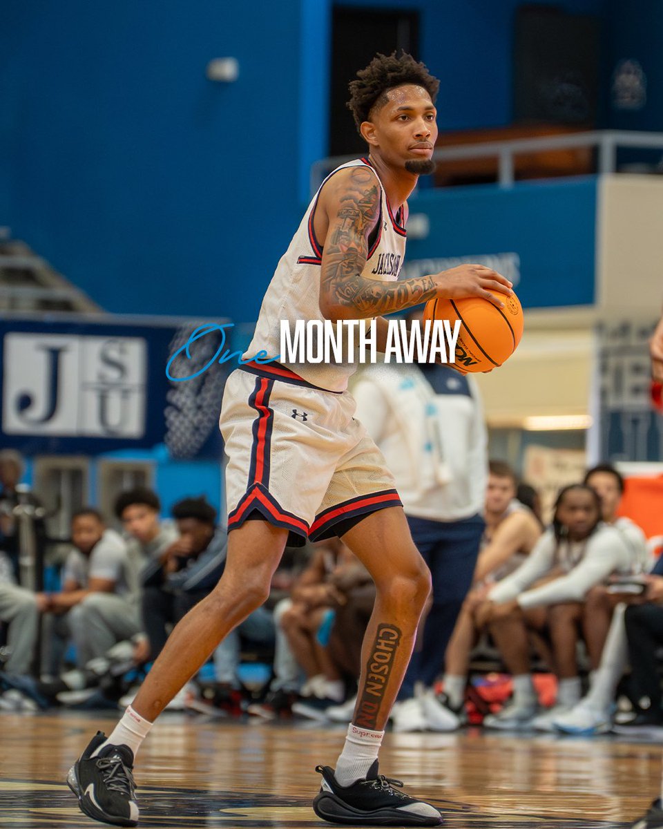 GoJSUTigersMBB's tweet photo. One month away til tip off 🐅

Get your season tickets now at the AAC Ticket Office and online at https://t.co/l1esuF1gWP

#PoundTheeRock | #TheeFamily | #TigerBornTigerBredChampionshipFed https://t.co/j6HWGwVaIo