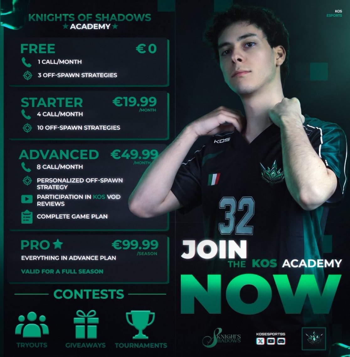 KoSEsportss's tweet photo. Reminder of our Project Genesis program partnered with @TartolGG! 🇮🇹

With FNCS underway, round 3 today and week 2 starting again tomorrow.. it’s really worth it if you want to improve a lot and do well in solo FNCS.

Join the discord below if you are interested and begin today 👇
