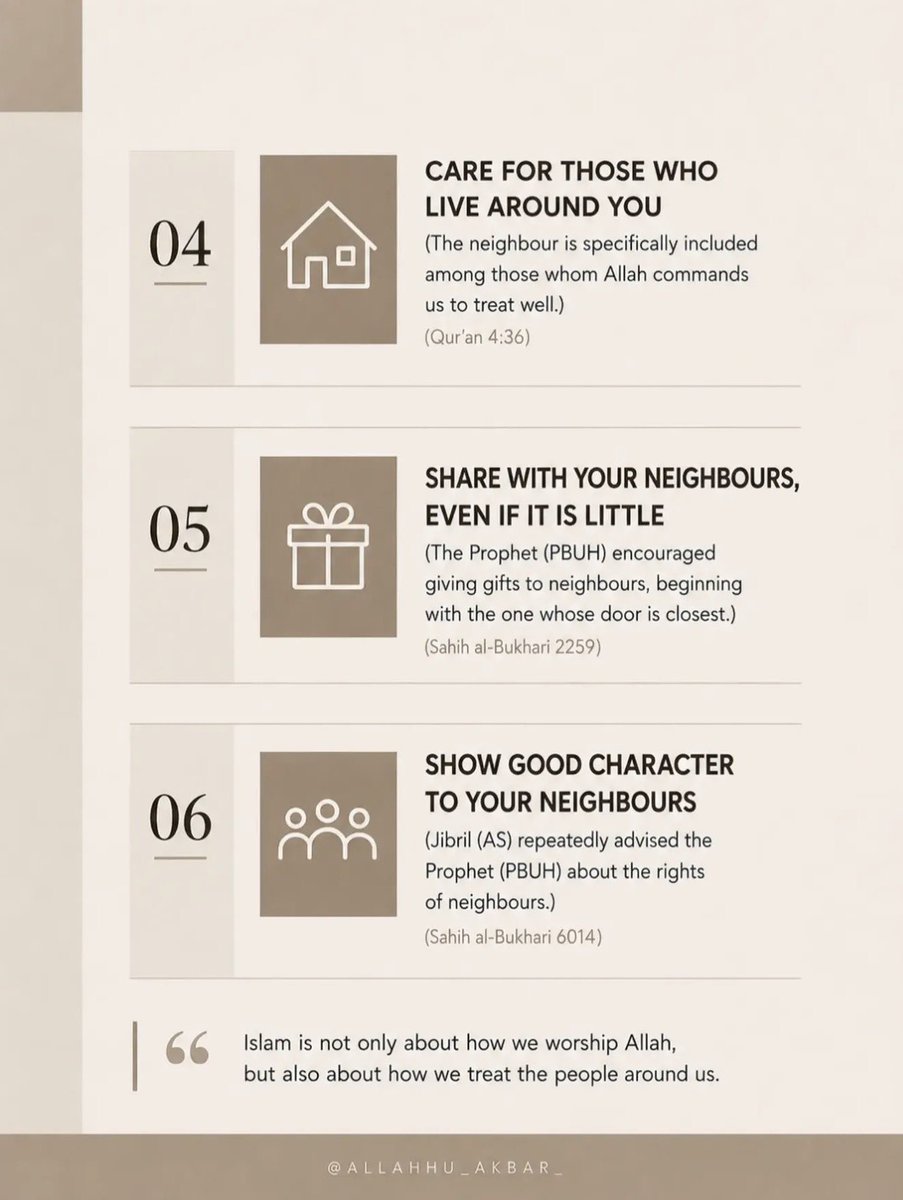 BashirAhmaad's tweet photo. How Islam teaches us to treat our neighbors. https://t.co/CXtk28vyEm