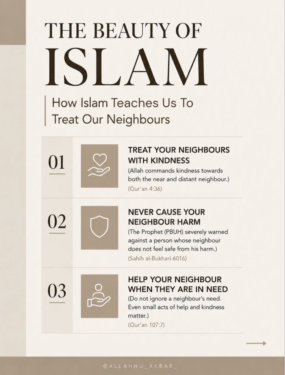BashirAhmaad's tweet photo. How Islam teaches us to treat our neighbors. https://t.co/CXtk28vyEm