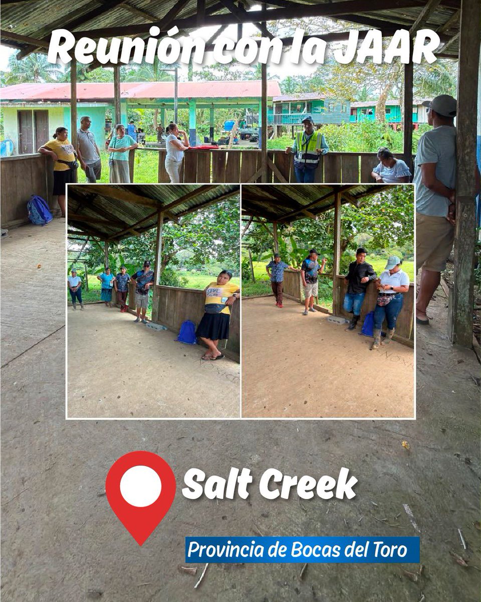 conadespanama's tweet photo. En Salt Creek, Bocas del Toro, CONADES sostuvo una reunión con miembros de la JAAR para orientar y esclarecer dudas sobre el Decreto Ejecutivo N.° 1839, que reglamenta las Juntas Administradoras de Acueductos Rurales.

🤝 Seguimos trabajando de la mano con las comunidades. https://t.co/o4ZHdRQHxF