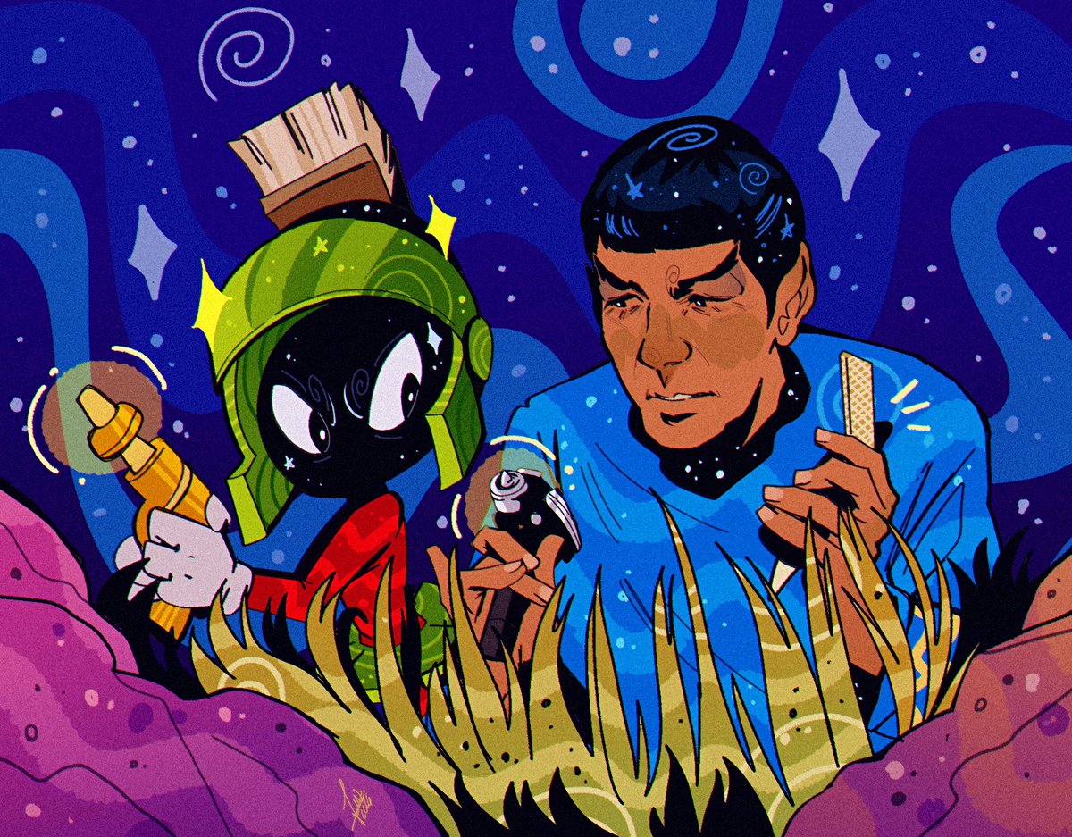 schumisnoopy's tweet photo. a martian and a vulcan https://t.co/xykK8dw63E