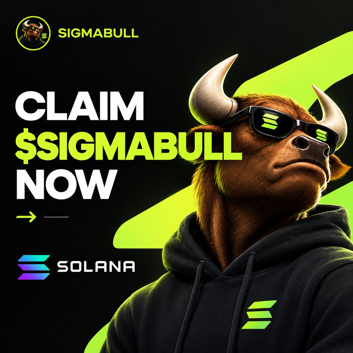SigmaBullSol's tweet photo. $SIGMABULL airdrop open! First 7777 

🔹 Follow 
🔹 RT + Like pinned 
🔹 Drop $SOL address

Distribution after 24 hours ⏰ https://t.co/KRpW4v28T4