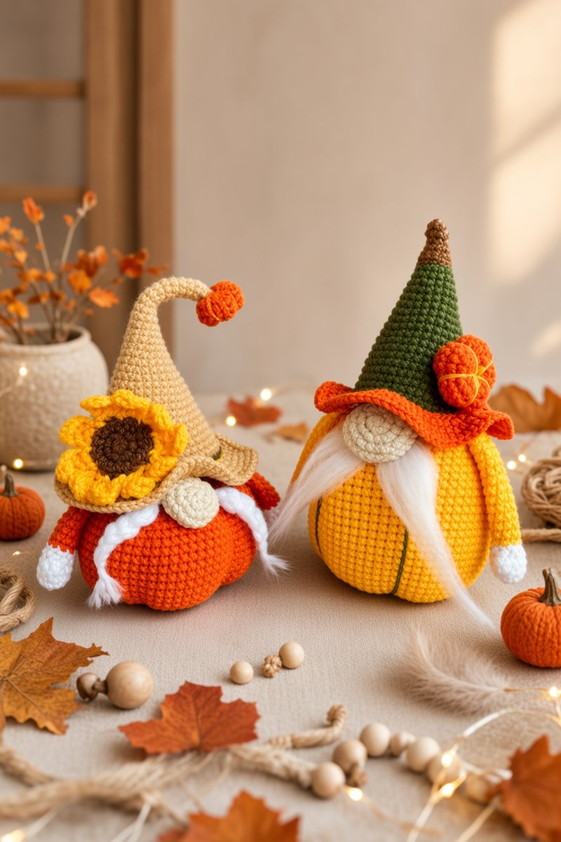 WorldCup26xHub's tweet photo. 🎃 Pumpkin Gnomes Crochet Pattern PDF 🧶🍂 Create 2 cute fall amigurumi gnome designs! Perfect for Halloween &amp; autumn decor, gifts, and crochet lovers. ✨

https://t.co/muom41e3WD

#CrochetPattern #PumpkinGnome #FallCrochet #Amigurumi #HalloweenCrochet https://t.co/MOenWs4saS