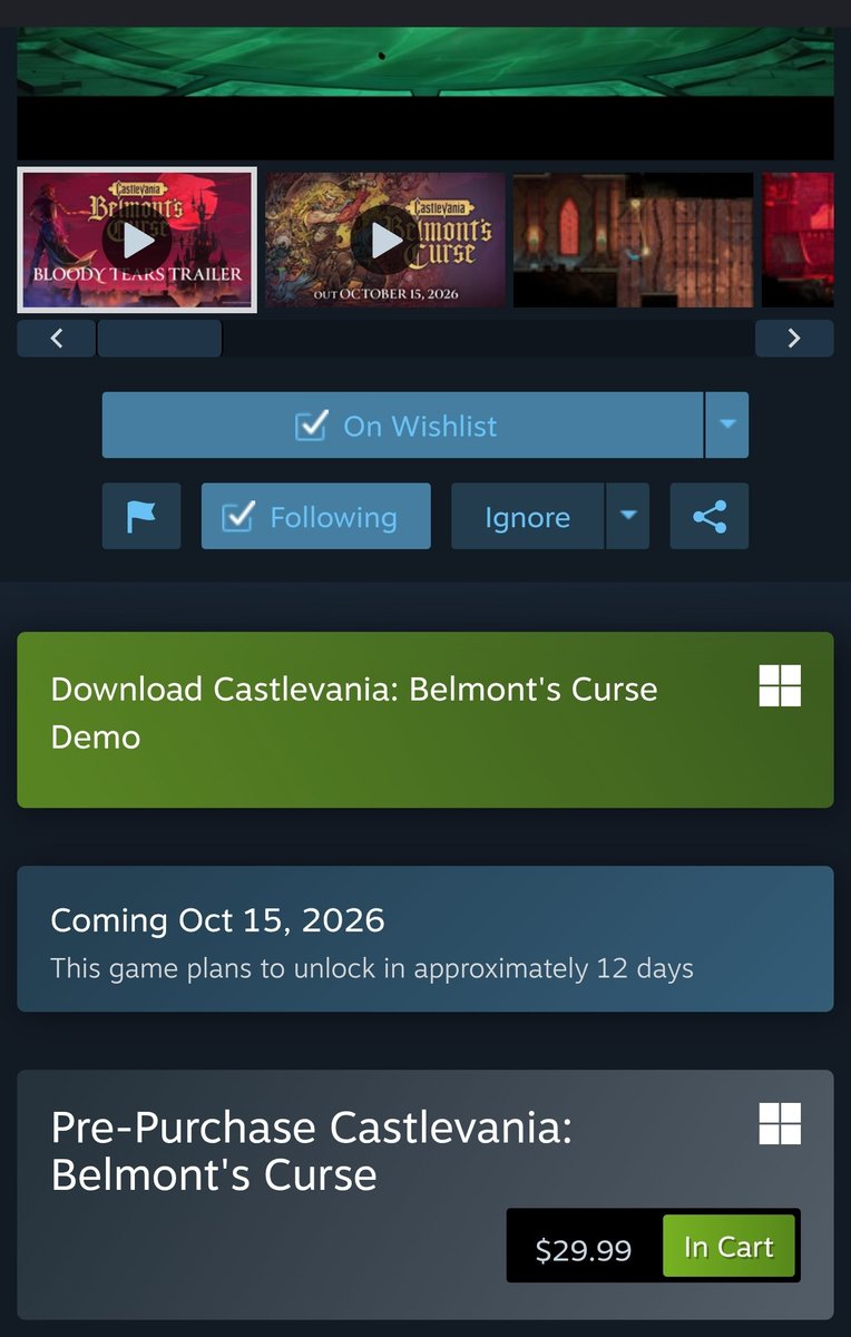 OPTIMIZED_Geek's tweet photo. @Castlevania_EN How is this game only $29.99? Thank you for keeping games, especially of this caliber affordable. 🤜🤛 https://t.co/if2ulcvGXR