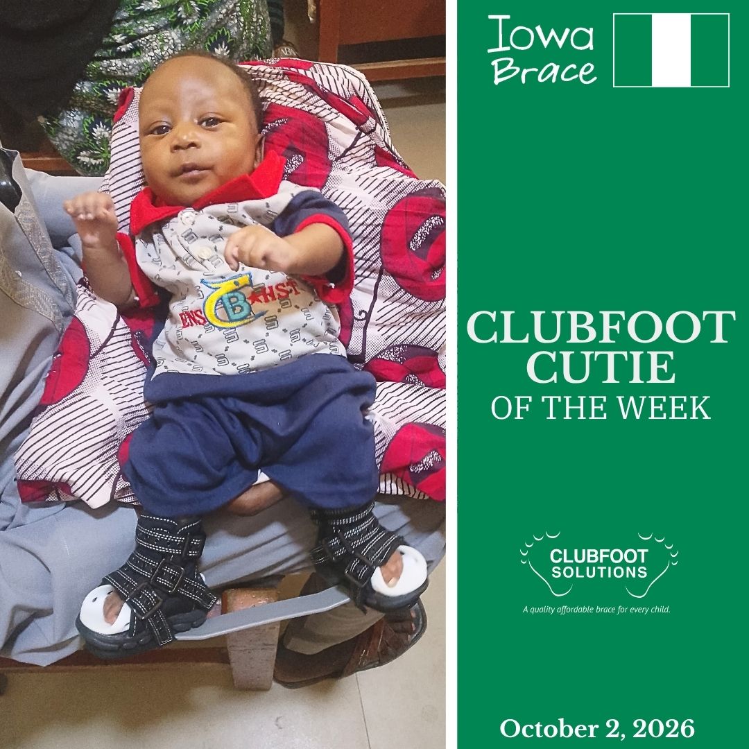 IowaBrace's tweet photo. Clubfoot Cutie of the Week! 🇳🇬👣

Sending smiles all the way from Nigeria! 😃💚 We’re proud to celebrate another little one on their clubfoot journey with the Iowa Brace.

Donate today to help us reach even more children in need:
https://t.co/q054tFgW9T

#ClubfootSolutions #IowaBrace #ClubfootCutie #ClubfootAwareness #PonsetiMethod
