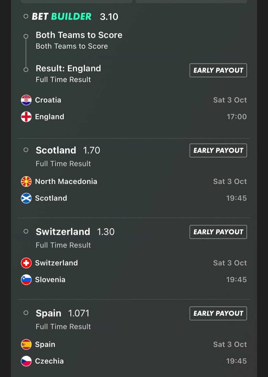 BettingWithAC's tweet photo. Saturday Football ACCA ⚽️ 
📝 7/1 

I don’t see how this one loses… 

Add To Your Bet Slip - https://t.co/y4sIFe4S9X https://t.co/ehBuTomRAC