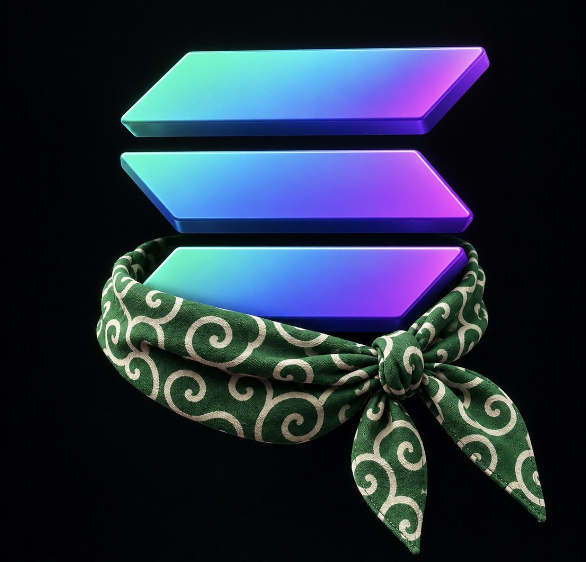ItsMamesuke's tweet photo. even Solana looks better in the scarf. 💚

show us what you’ve got,  drop your remix under the original post. https://t.co/aNRehRm5v2